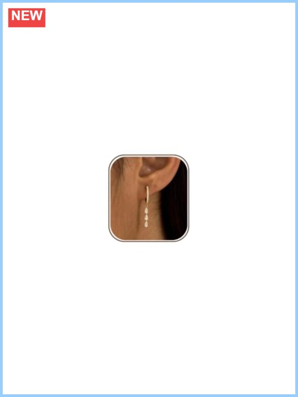 Gold Plated Dangle Earrings for Women Hypoallergenic Drop Hoop Earrings